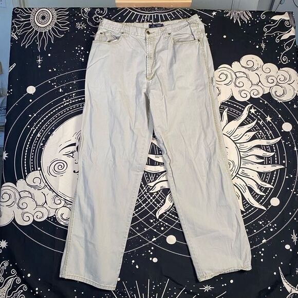 Route 66 Cargo Loose Fit Work Pants Men's 36X32 Baggy Blue Collar Construction - Picture 1 of 9